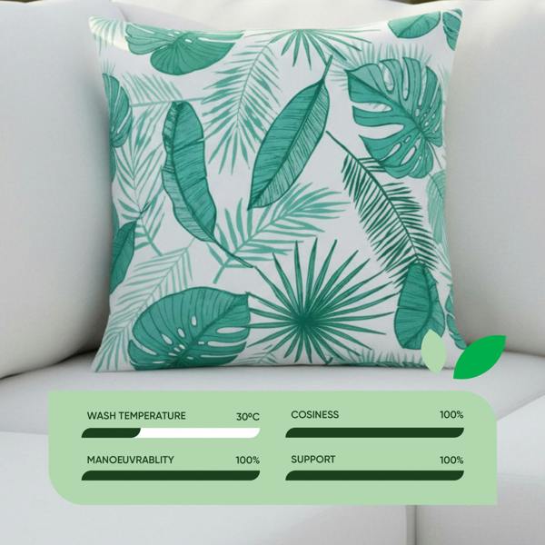 Gardenwize Pair of Outdoor Scatter Cushions – Botanical Leaf Design