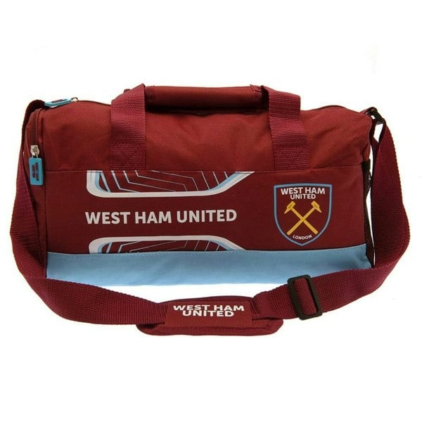 West Ham United FC Flash Duffle Bag - Claret Red/Sky Blue