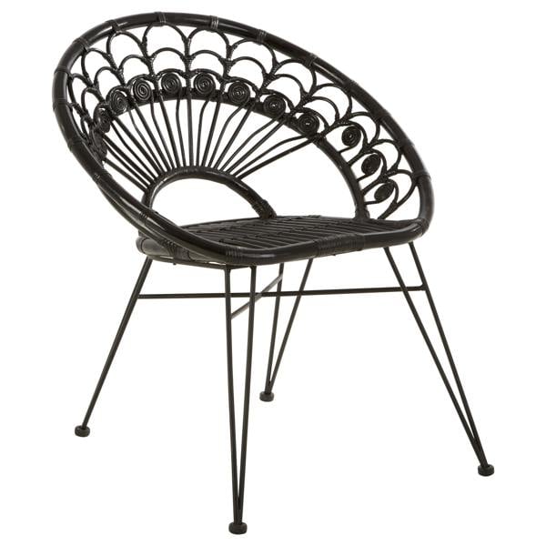 Interiors by Premier Manado Black Natural Rattan Chair