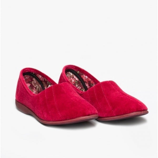 GBS AUDREY Slip On Womens Slippers Red
