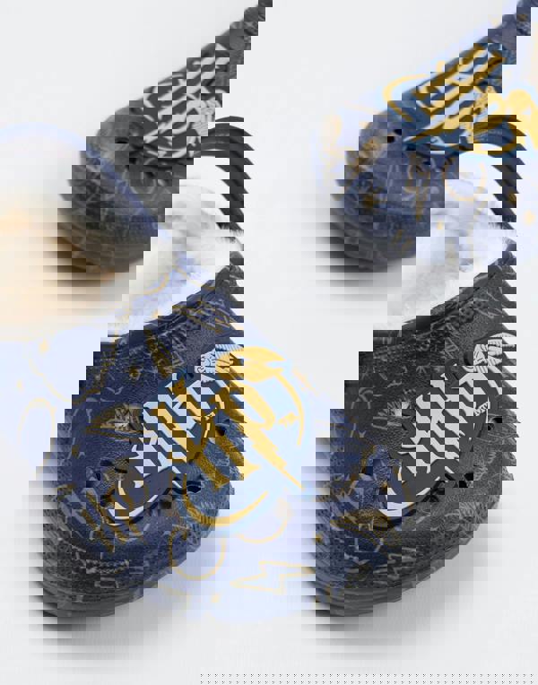 Harry Potter Girls Blue Logo Fur Lined Clogs