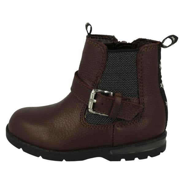 Clarks Girls Clarks Buckle Detailed Heeled Ankle Boots Dabi River T