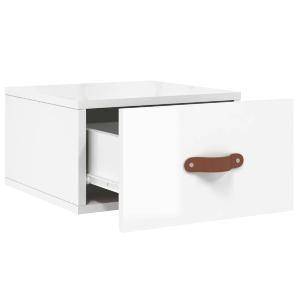 Berkfield Wall-mounted Bedside Cabinets 2 pcs High Gloss White 35x35x20 cm