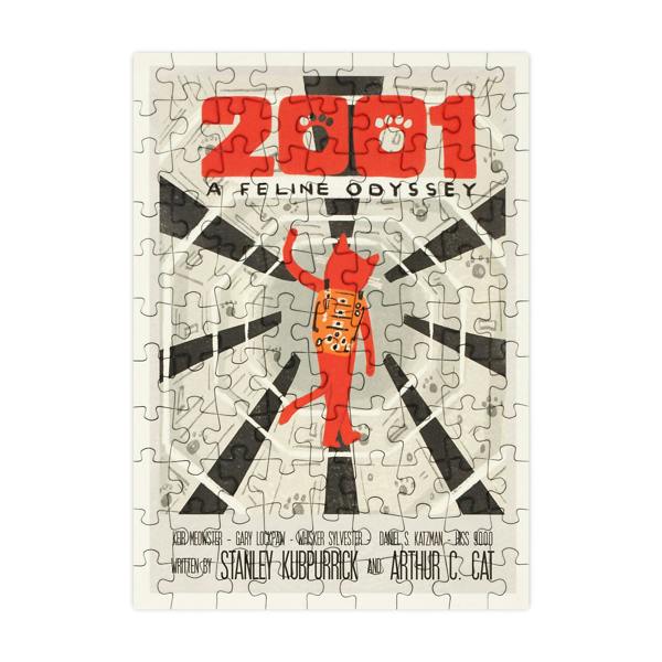 Happily Puzzles 2001 A Feline Odyssey - 99 Piece Mini Jigsaw Puzzle