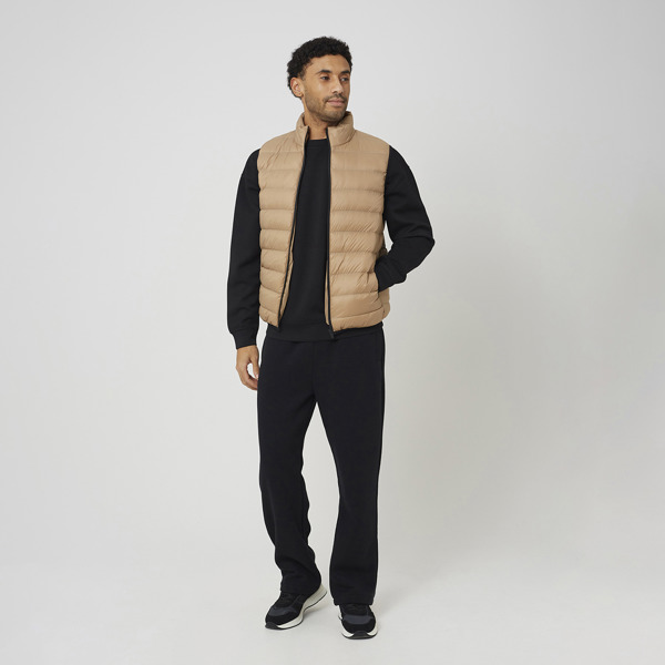 Brave Soul Quilted Padded Gilet - Stone