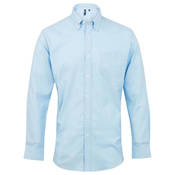 Premier Mens Signature Oxford Long-Sleeved Shirt - Light Blue