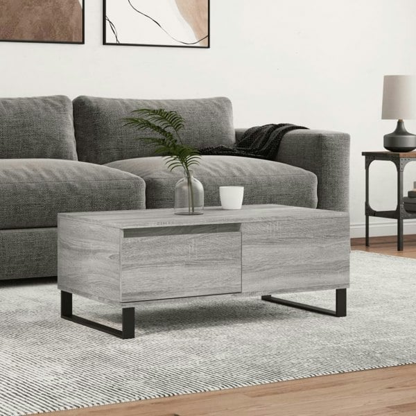Berkfield Coffee Table Grey Sonoma 90x50x36.5 cm Engineered Wood
