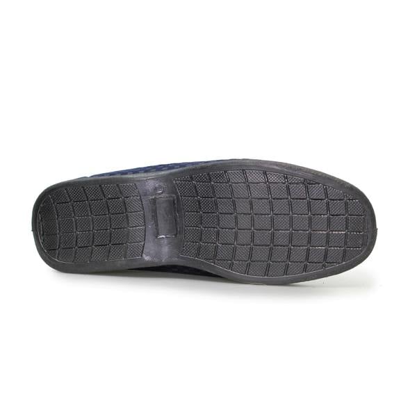 Goodyear Mens Columbus II Checked Slippers - Navy - 
