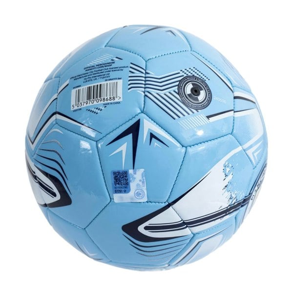 Manchester City FC Turbine Print Training Ball - Sky Blue/Navy/Turquoise