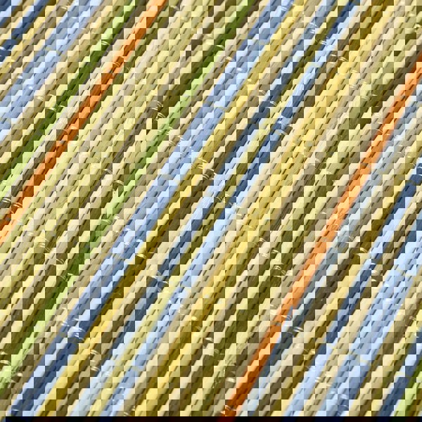 HOMESCAPES Striped Bamboo Placemats, Set of 2