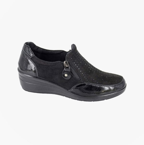 Boulevard L628AP Ladies Shoes Black