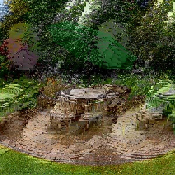 Monstershop Green 2.7m LED Tilt Parasol