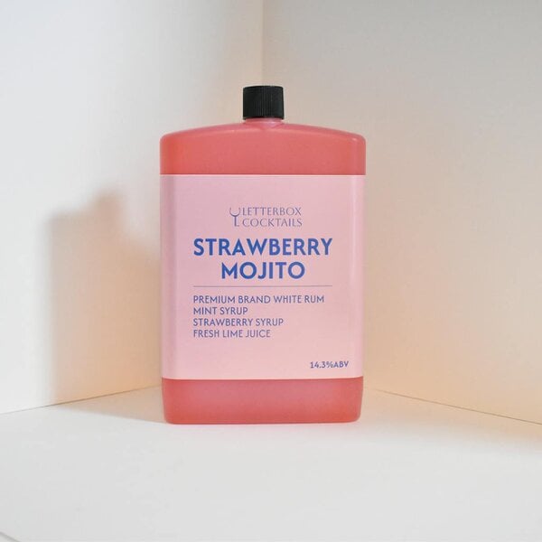 Letterbox Cocktails Strawberry Mojito Mini Cocktail | Premium Letterbox Cocktail Gift (100ml)