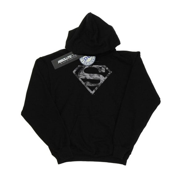 DC Comics Mens Superman Marble Logo Hoodie - Black