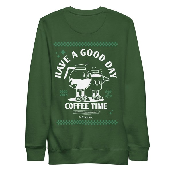 ANCHOR & CREW x GUSTATORY Have A Good Day Cotton Blend Embroidered Sweatshirt