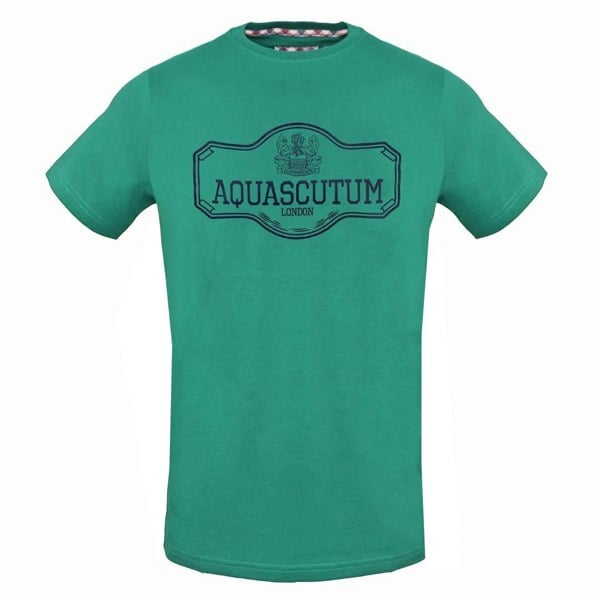 Aquascutum Sign Post Logo Green T-Shirt - Nova Clothing