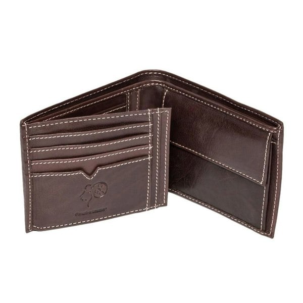 Eastern Counties Leather Mens Mark Trifold Wallet With Coin Pocket - Brown