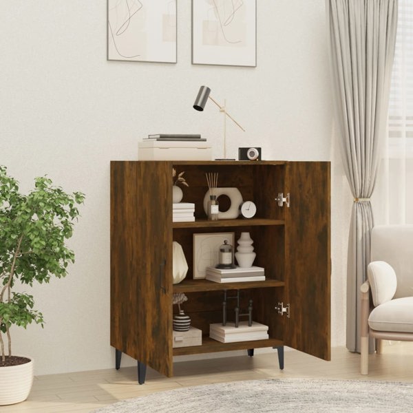 Berkfield Sideboard Smoked Oak 70x34x90 cm Engineered Wood