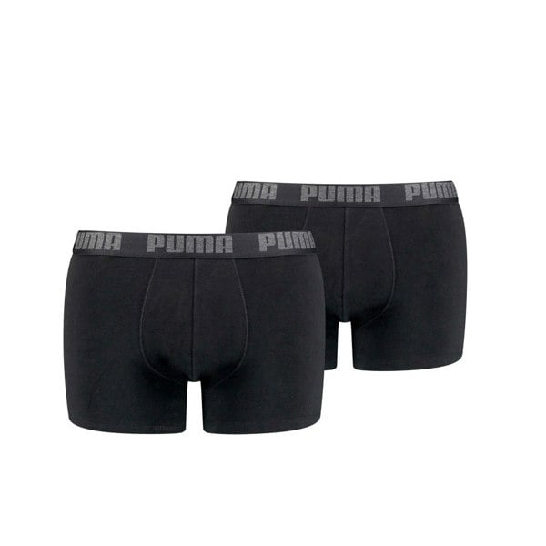 Puma Mens Basic Boxer Shorts (Pack of 2) - Black