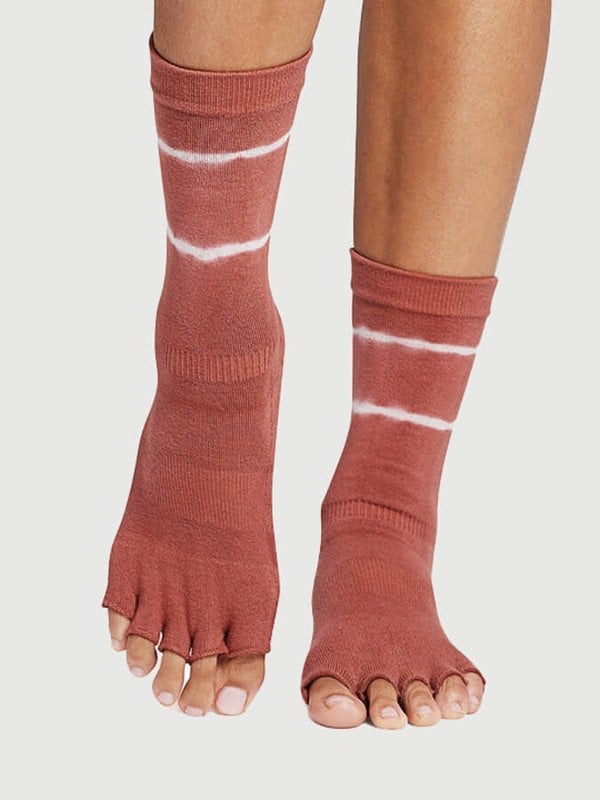 ToeSox Crew Half Toe Women's Yoga Grip Socks