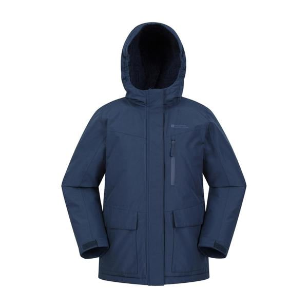 Mountain Warehouse Childrens/Kids Noah Borg Lined Waterproof Jacket - Navy - 