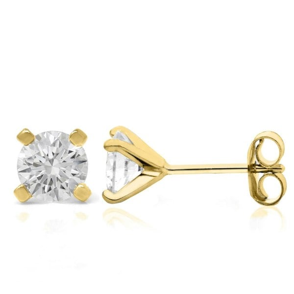 Say It With Classic Claw Set Earrings - Yellow Gold Plated