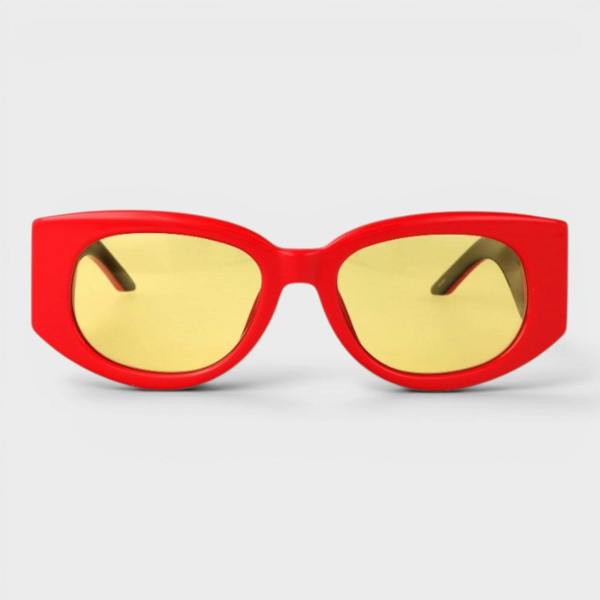 Casablanca Oval Wave Sunglasses Red Canary