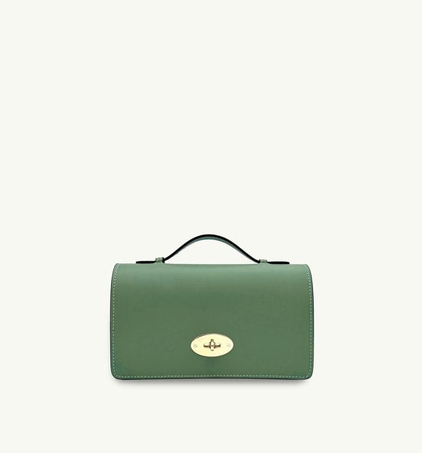 Apatchy London The Amelia Sage Green Leather Bag