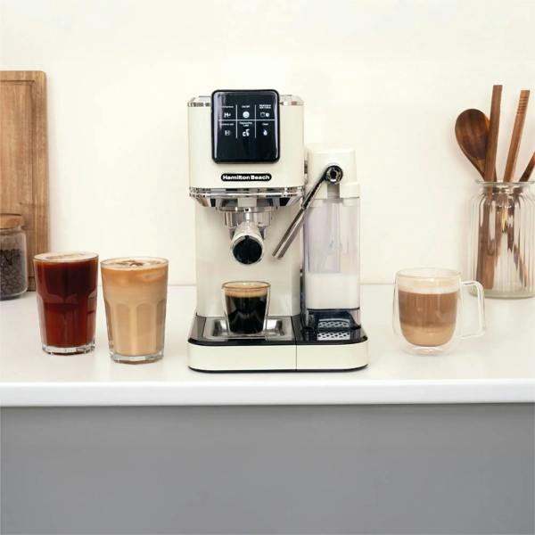 Hamilton Beach BaristaPro+ Touch 8-in-1 Espresso Machine Cream