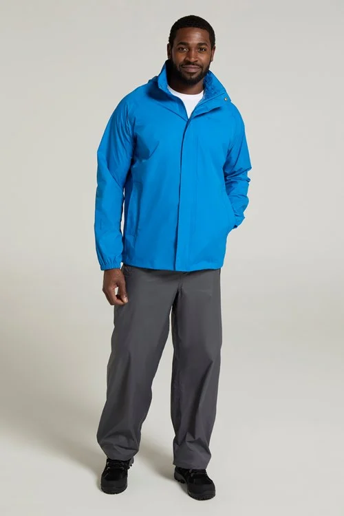 Mountain Warehouse Mens Pakka II Waterproof Jacket - Bright Blue