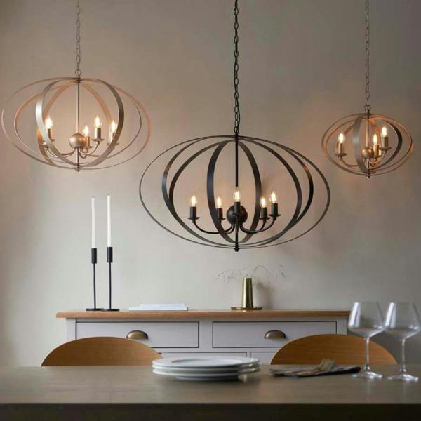Pagazzi Lighting Midnight 5 Light Matte Black Pendant Ceiling Light