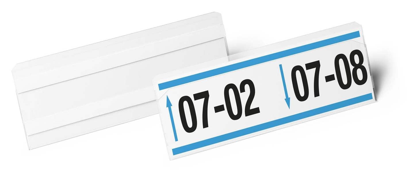 Durable Self Adhesive Ticket Label Holder Document Pocket | 10 Pack | 210 x 74mm