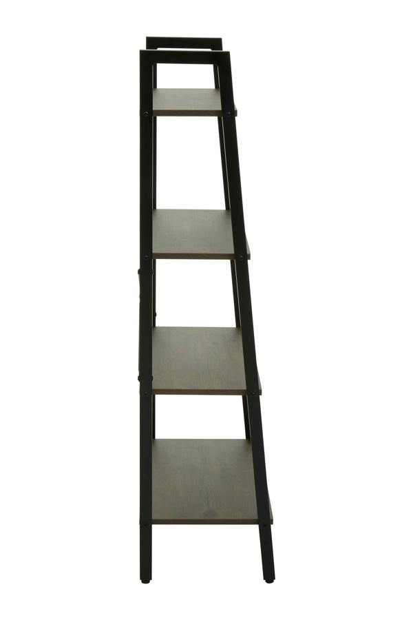 Interiors by Premier Bradbury Four Tier Dark Oak Veneer Ladder Shelf Unit
