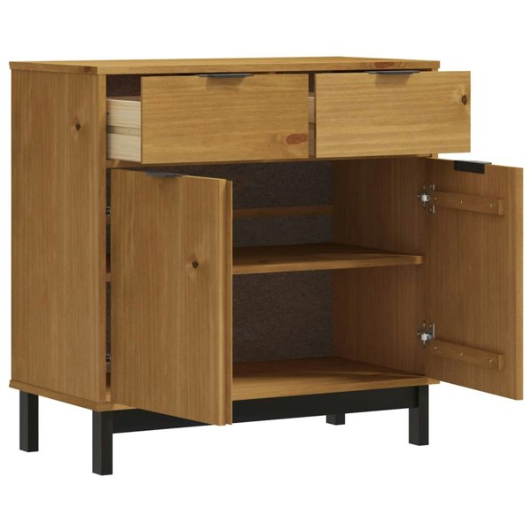 Berkfield Sideboard FLAM 80x40x80 cm Solid Wood Pine