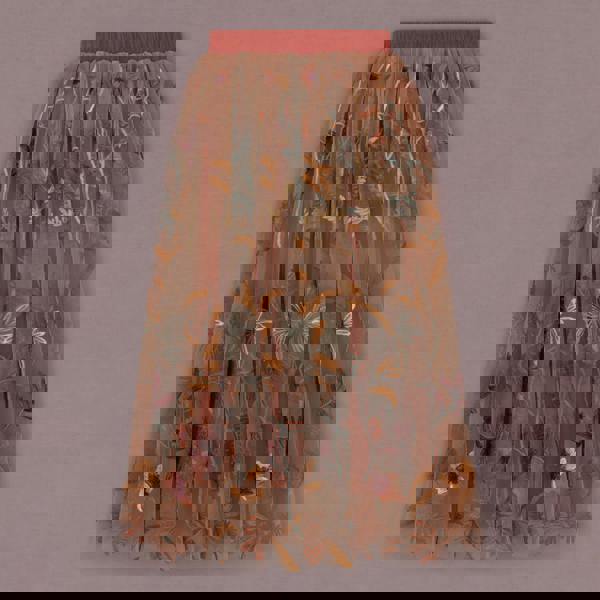 UK Flower Girl Boutique Felicity Couture - Embroidered Burnt Orange