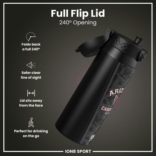 ION8 NFL x ION8 Insulated Steel Water Bottle, NFL Cardinals, 750ml (24oz)