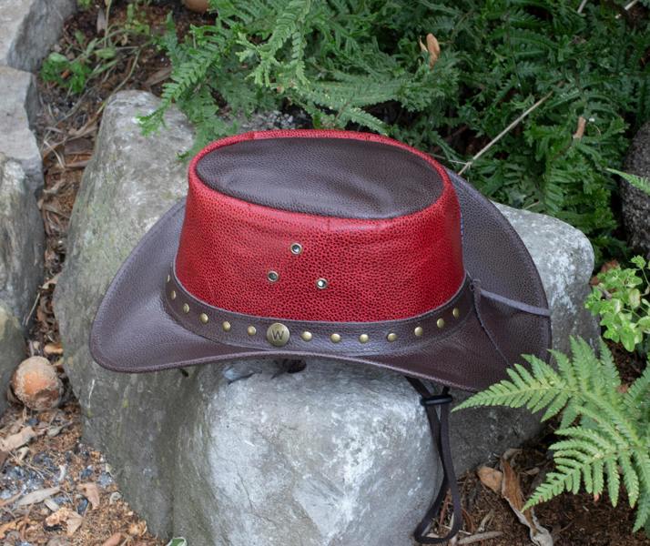 Wombat Leather The Waratah Premium Leather Cowboy Hat