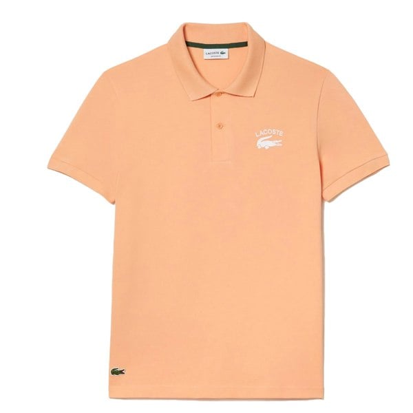 Lacoste Mens Cotton Stretch Regular Polo Shirt - Peach