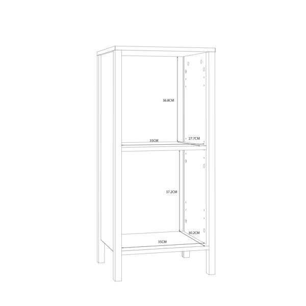 Furniture To Go Ipsarion Under Sink Bathroom Storage Unit with 1 Door & Silver Handle in White