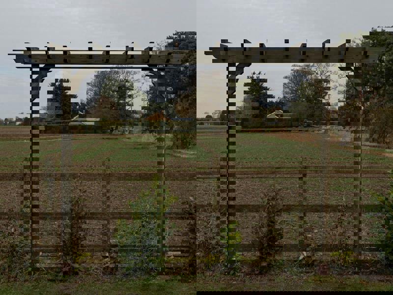 Arbor Garden Solutions Sculpted Double Beam Pergola, Plant Climbing Arbour - Sculpted brace