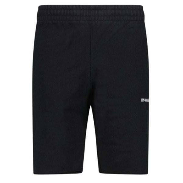 Off-White Wave Out! Diag Design Black Sweat Shorts S