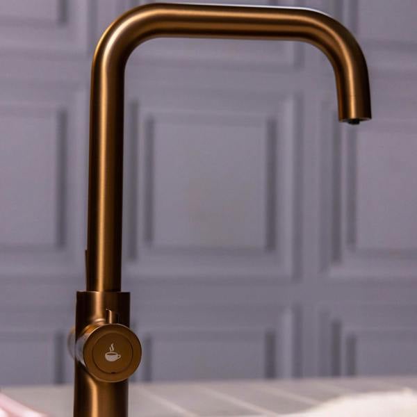 Flode Kyld 4 in 1 Instant Boiling & Cold Water Tap with Filtered Chilled Water | Brushed Copper Finish