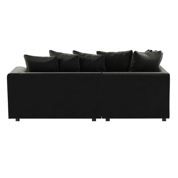 Furnishings For Less Brooklyn Full Foam Plush Velvet Corner Sofa