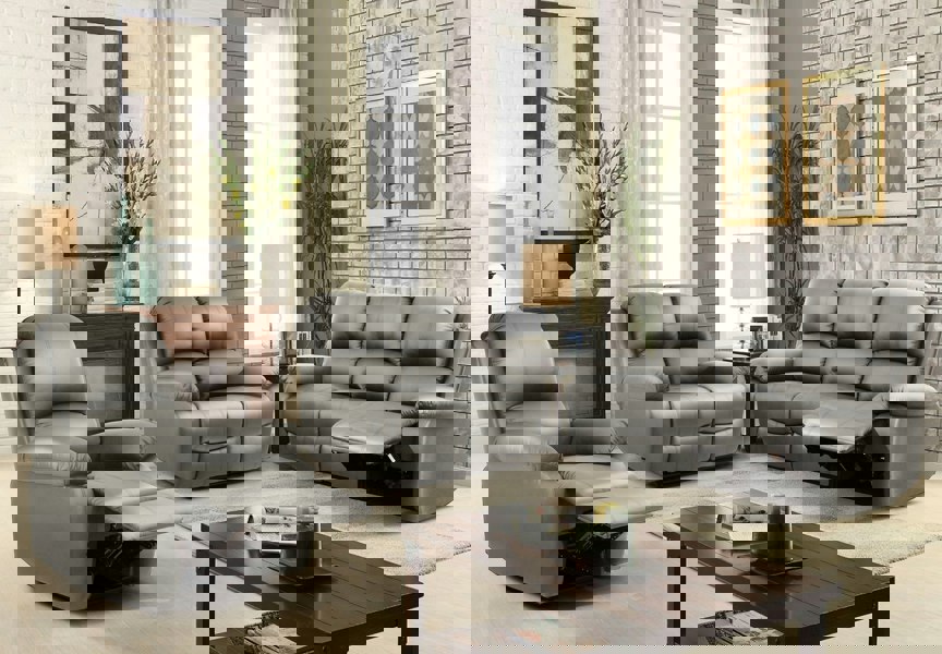 Comfy Living Milan Reclining Luxury Faux Leather Sofa Set - Indulge in the Ultimate Comfort and Style for Your Living Room