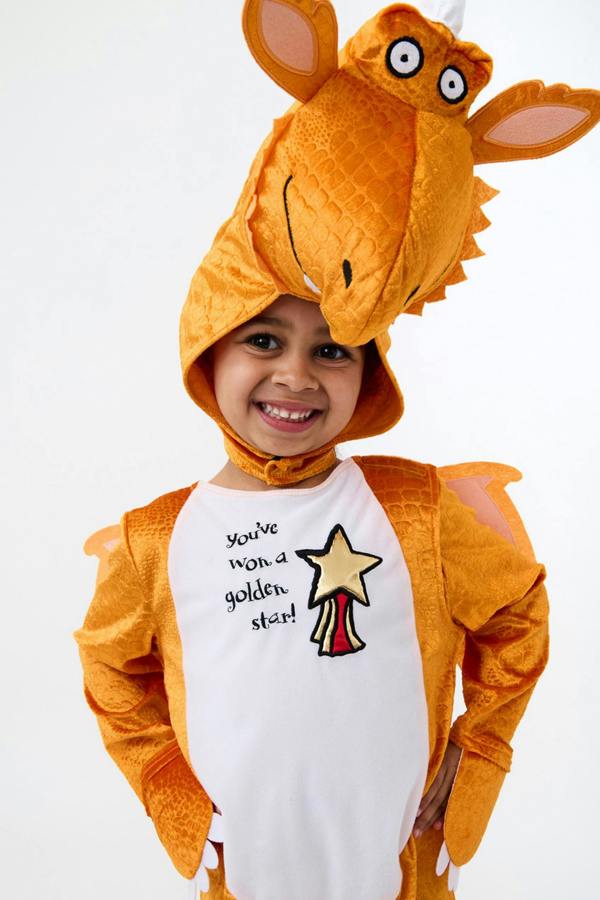 Vanilla Underground Gruffalo & Friends Unisex Kids Orange Zog 3D Headpiece 2 Piece Costume