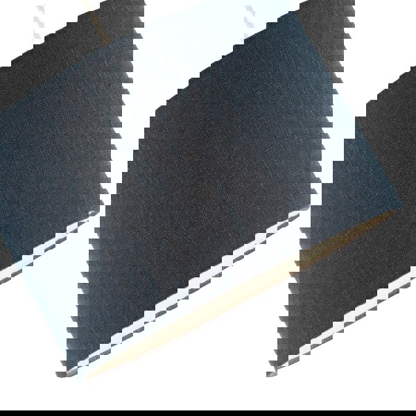 Dark Navy Blue Textured Linen Fabric Lamp Shade with Cotton Lining Image 3