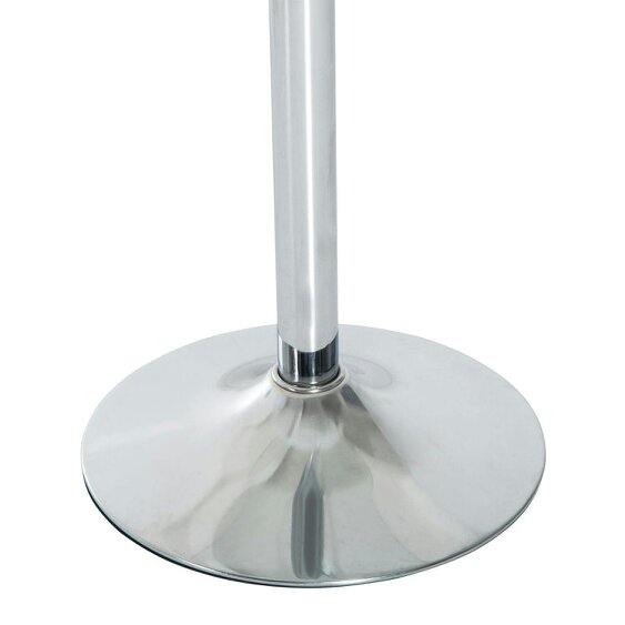 Wyld Haus Diliha Metal And Glass Clear Round Dining Table With Steel Base For Compact Spaces