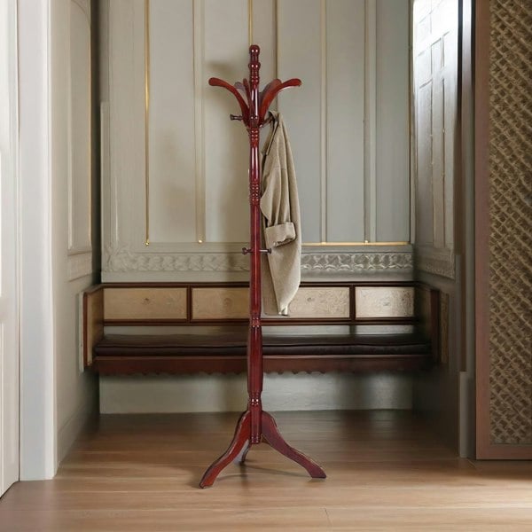 Rafaelo Mobilia Wooden Coat Stand With 13 Hooks