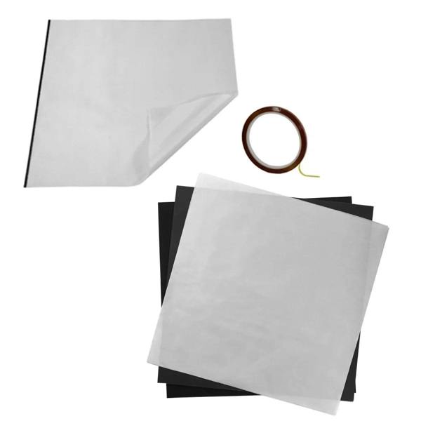 Heat-resistant transfer sheets and tape for PixMax T-Shirt Sublimation Heat Press Machine, ideal for precise printing and protection