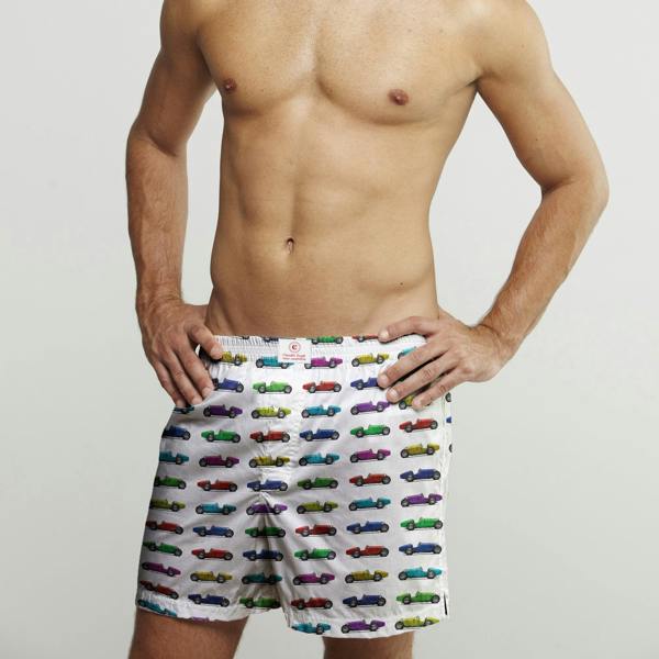 GRAND PRIX COTTON POPLIN PRINT BOXER SHORTS - Premium Men's Patterned Shirt by Claudio Lugli | Bold Design, Tailored Fit, Best Printed Shirts